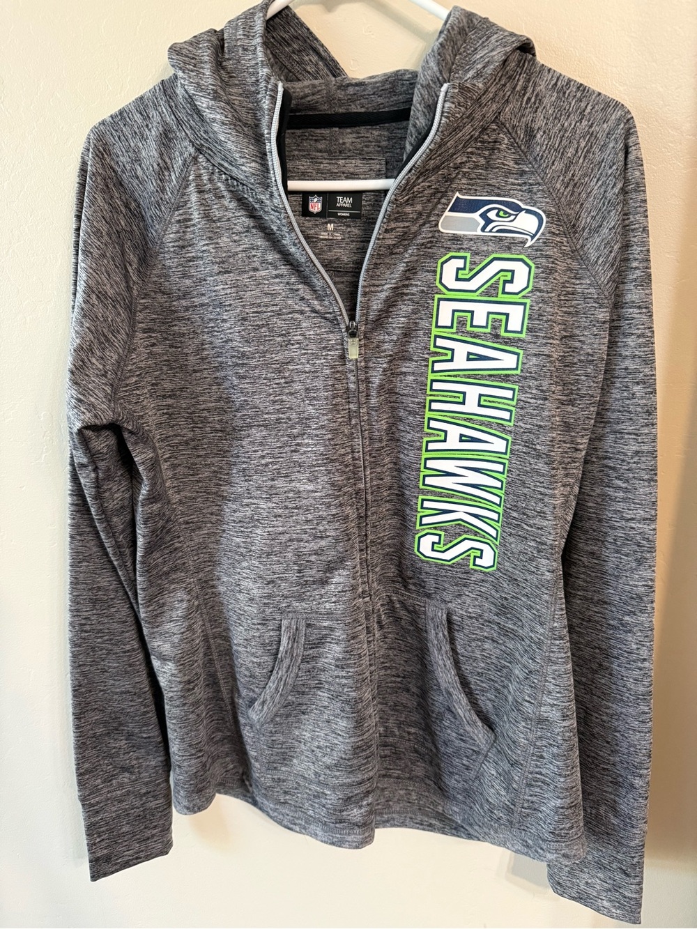 NFL Women's Gray Seahawks Full-Zip Hooded Sweatshirt